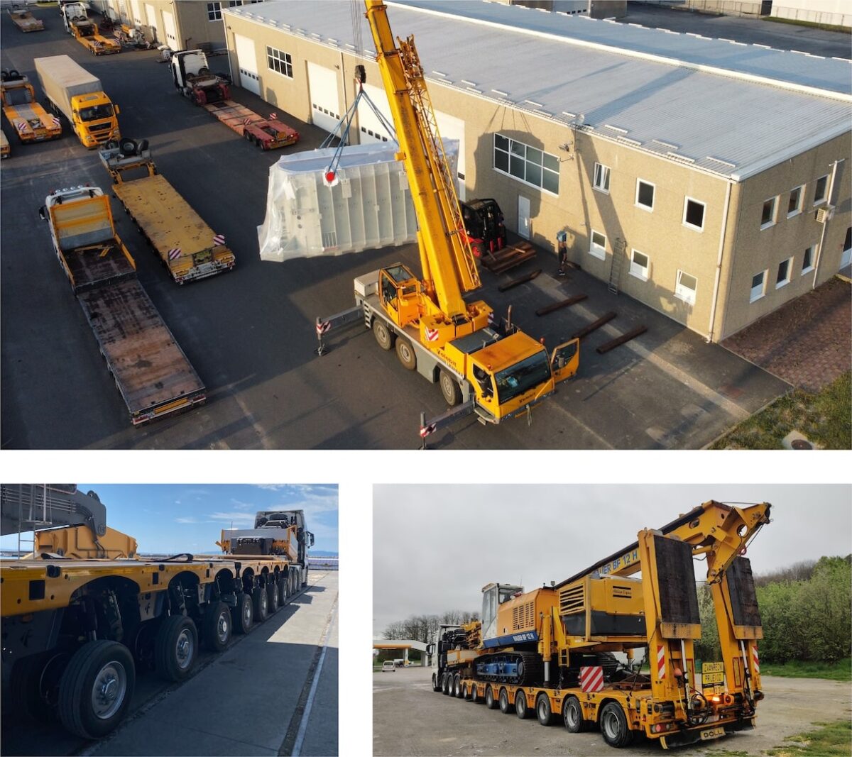 Kran- und Schwertransportausrüstung für das Handling übergroßer Industrielasten.