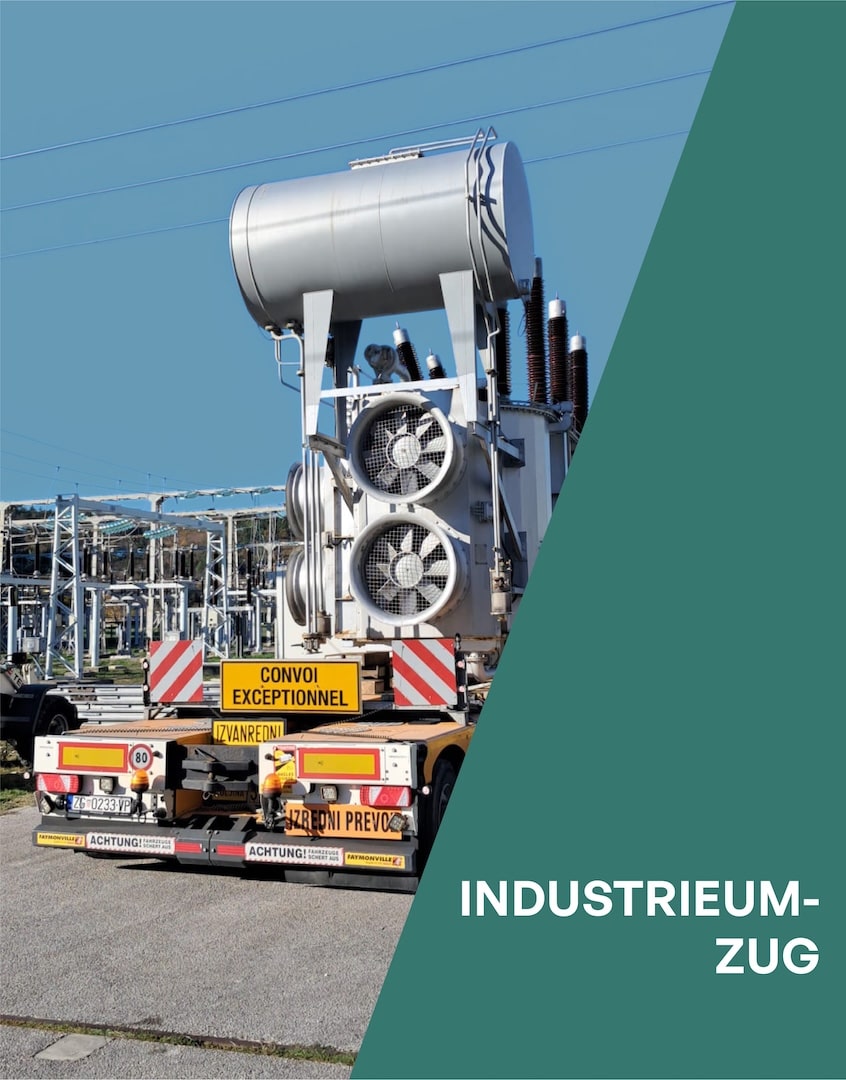Transport großer Industrieanlagen durch Velebit-Promet im Rahmen eines Industrieumzugs.