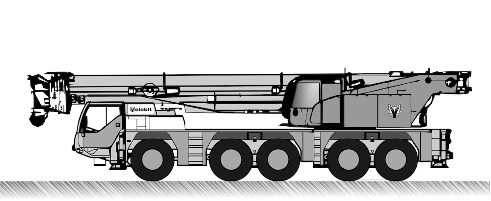 Ilustracija terenske dizalice TEREX Demag AC220-5 Velebit-Prometa